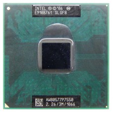 Процессор для ноутбука Intel Core 2 Duo Mobile P7550, Socket P, 2.26 ГГц, б/у