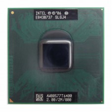 Процессор для ноутбука Intel Core 2 Duo Mobile T6400, Socket P, 2.0 ГГц, б/у