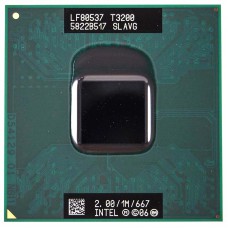 Процессор для ноутбука Intel Pentium Dual-Core Mobile T3200, Socket P, 2.0 ГГц, б/у