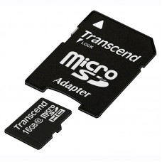 Карта памяти microSDHC Transcend TS16GUSDHC10 + переходник на SD, класс 10, 16 Гб